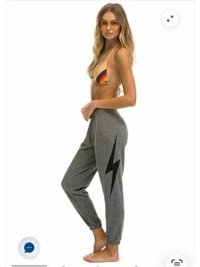 Aviator nation gray bolt sweatpants - brand new in packaging